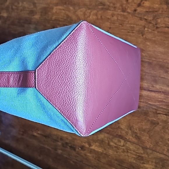 Coach Tote Bag 38 In Colorblock - Indigo Blue - Picture 8 of 13